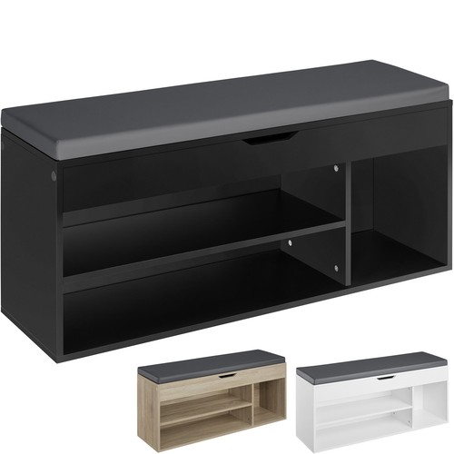 Schuhbank mit sitzkissen - schuhbank,