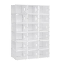 Schuhregal mit 18 stapelbaren